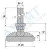 Stavitelná kloubová noha D 40 M16x100 - PA