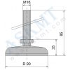 Stavitelná noha D 90 M16x85 - pozinkovaná ocel - ESD