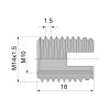 302 000 100.160 - Závitová vložka ENSAT 302 M10x18, samořezná, Zn., ASKMT-02