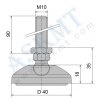 Stavitelná kloubová noha D 40 M10x90 - PA, nerez