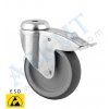 300 100 014 - Pojezdové kolo D75 otočné s brzdou, mont. otvor D 12,5 mm, ESD, ASKMT-00