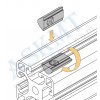 Matice do drážky M5 sklopná s pružinou, Zn., IT-8