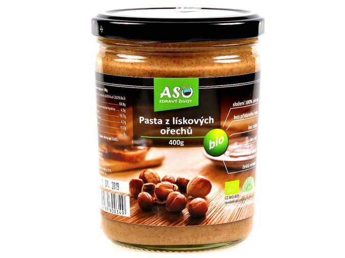 Pasta z lískových oříšků BIO 400g