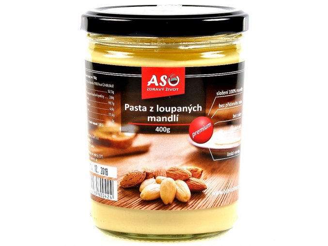 Pasta z loupaných mandlí 400g