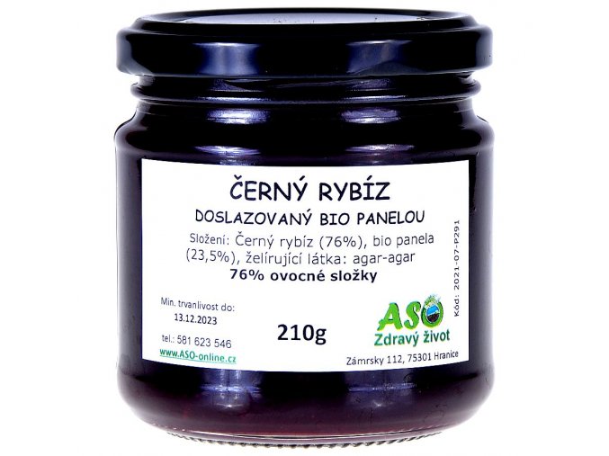 Cerny rybiz panela 210g ready