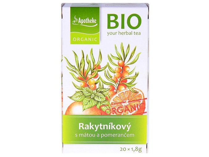 Apotheke Rakytník, máta, pomeranč čaj Bio 20x1,8g