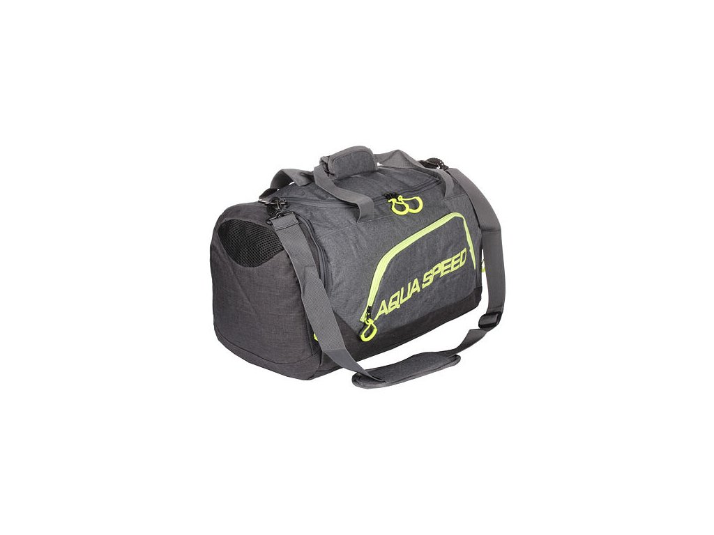 Duffle Bag sportovní taška šedá-žlutá