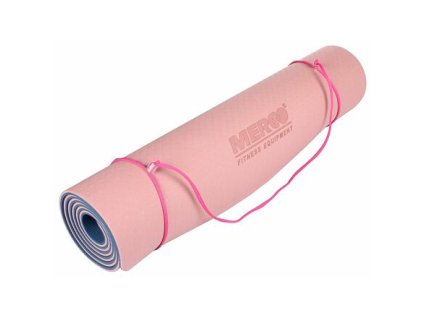 Yoga TPE 6 Double Mat podložka na cvičení růžová-modrá