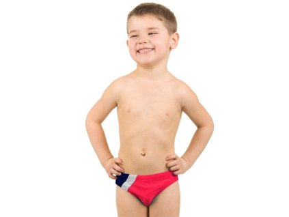 Bartek chlapecké plavky červená-bílá