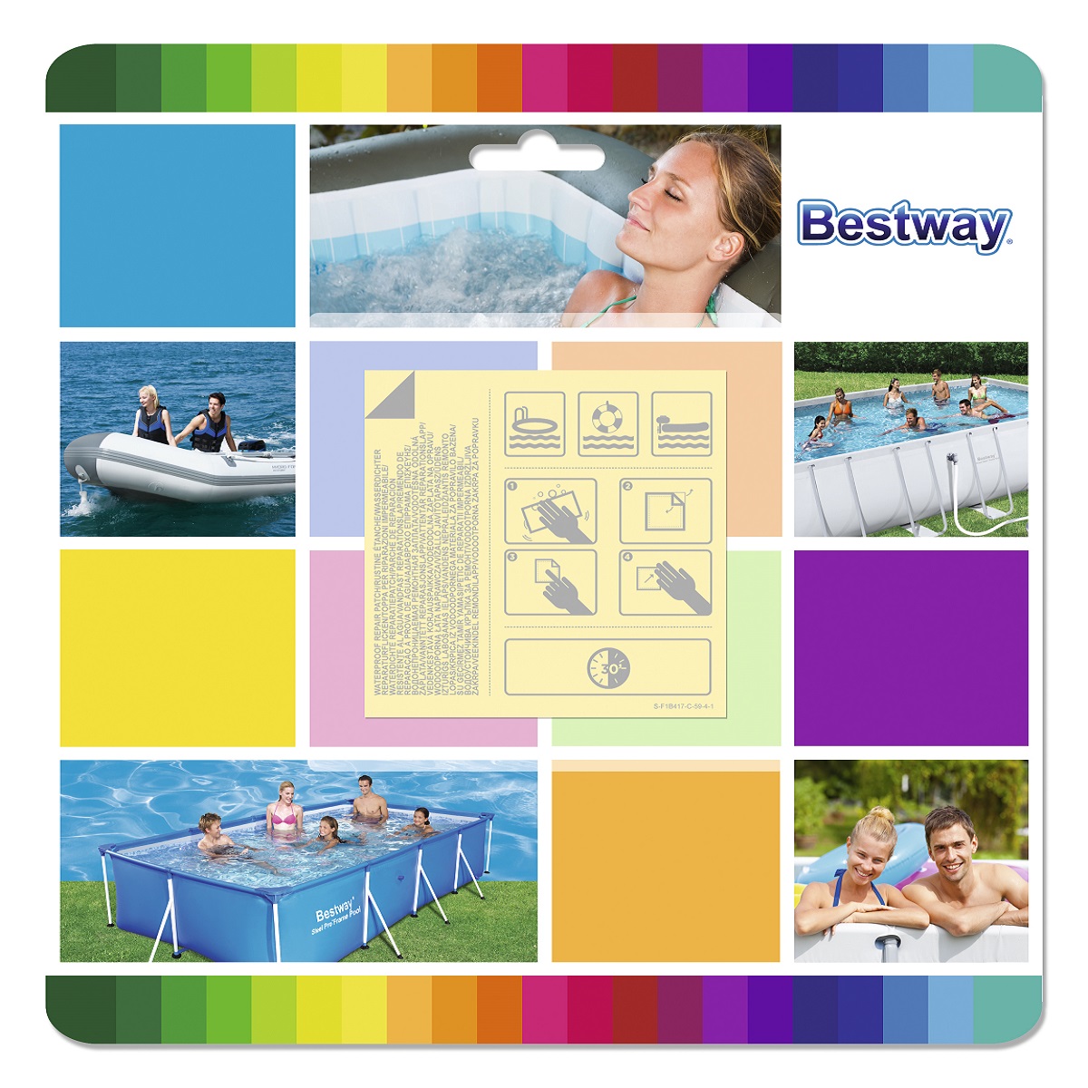Samolepící záplaty na čluny a bazény BESTWAY