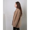 astely.store taupe damsky kabat z vlny a kasmiru