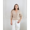 moherovy kardigan s v vystrihem a knofliky svetle taupe astely.store