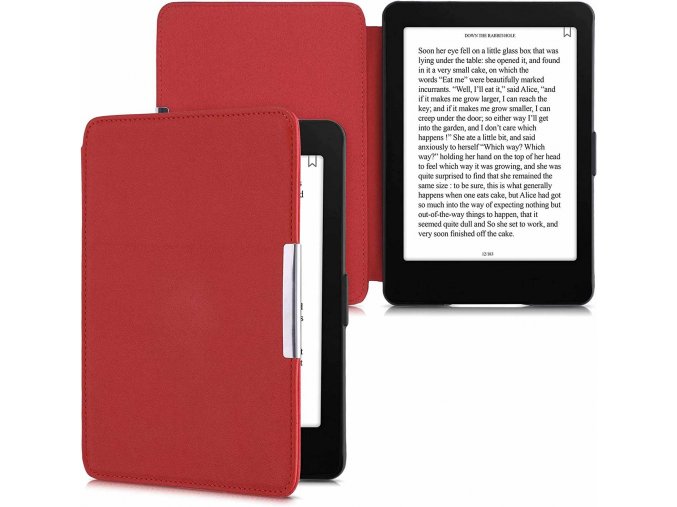 Pouzdro KW Mobile (Kalibri) - Real Leather - KA4577920 - pro Amazon Kindle Paperwhite 1/2/3 - červená kůže  + ZDARMA 7500 KNIH NA DVD + BALÍČKY KNIH V CENĚ 1400,-Kč + ZÁRUKA 3 ROKY