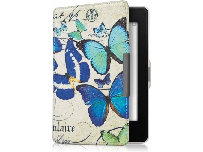 Pouzdro KW Mobile - Vintage Butterflies - KW2313606 - pro Amazon Kindle Paperwhite 1/2/3 - modré, béžové  + ZDARMA 7500 KNIH NA DVD + BALÍČKY KNIH V CENĚ 1400,-Kč + ZÁRUKA 3 ROKY