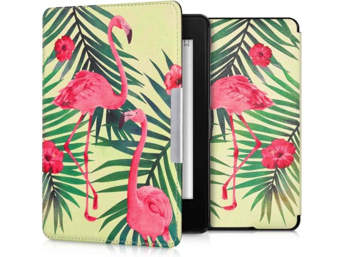 Pouzdro KW Mobile - Flamingos & Palm Trees - KW2582427 - pro Amazon Kindle Paperwhite 1/2/3 - světle zelené  + ZDARMA 7500 KNIH NA DVD + BALÍČKY KNIH V CENĚ 1400,-Kč + ZÁRUKA 3 ROKY