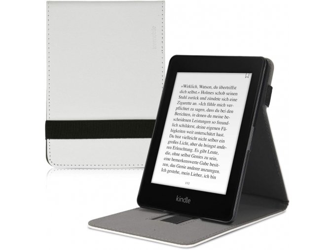 Pouzdro KW Mobile - Case with Strap Stand - KW4504002 - pro Amazon Kindle Paperwhite 1/2/3 - bílé  + ZDARMA 7500 KNIH NA DVD + BALÍČKY KNIH V CENĚ 1400,-Kč + ZÁRUKA 3 ROKY