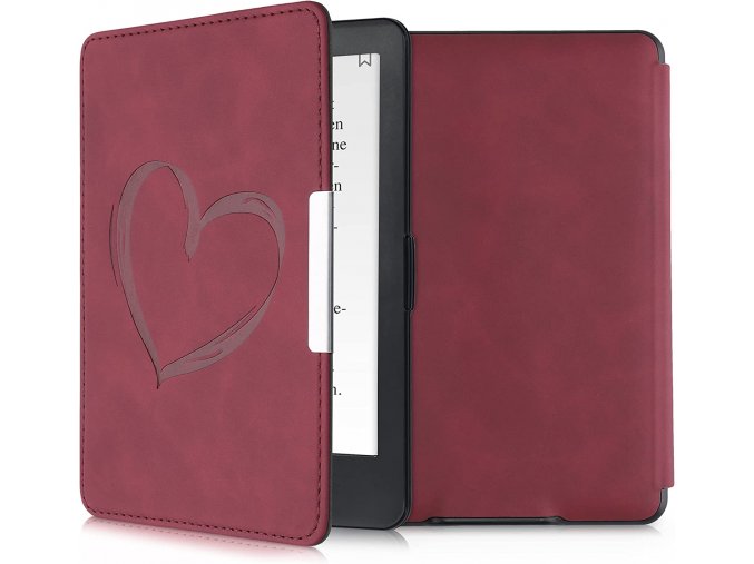 Pouzdro KW Mobile - Brushed Heart - KW4974710 - pro Amazon Kindle Paperwhite 1/2/3 - tmavě červené  + ZDARMA 7500 KNIH NA DVD + BALÍČKY KNIH V CENĚ 1400,-Kč + ZÁRUKA 3 ROKY