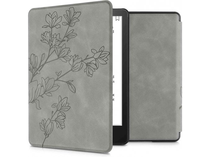 Pouzdro KW Mobile - Butterfly Tendril - KW5625707 - pro Amazon Kindle Paperwhite 5 (2021) - šedé  + ZDARMA 7500 KNIH NA DVD + BALÍČKY KNIH V CENĚ 1400,-Kč + ZÁRUKA 3 ROKY