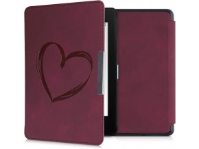 Pouzdro KW Mobile - Brushed Heart - KW4897512 - pro Amazon Kindle Paperwhite 4 (2018) - tmavě červené  + ZDARMA 7500 KNIH NA DVD + BALÍČKY KNIH V CENĚ 1400,-Kč + ZÁRUKA 3 ROKY