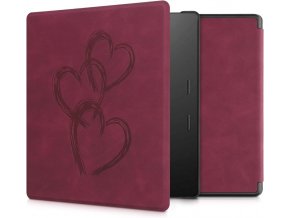 Pouzdro KW Mobile - Brushed Heart Abstract -  KW5697209 - pro Amazon Kindle Oasis 2/3 - červené  + ZDARMA 7500 KNIH NA DVD + BALÍČKY KNIH V CENĚ 1400,-Kč + ZÁRUKA 3 ROKY