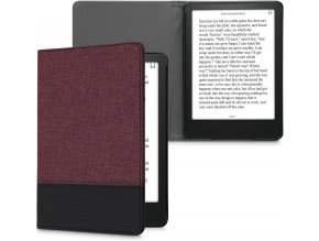 Pouzdro KW Mobile - Leather And Canvas - KW5715720 - pro Amazon Kindle Paperwhite 5 (2021) - červené, černé  + ZDARMA 7500 KNIH NA DVD + BALÍČKY KNIH V CENĚ 1400,-Kč + ZÁRUKA 3 ROKY