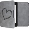 Pouzdro KW Mobile - Brushed Heart -  KW4974707 - pro Amazon Kindle Paperwhite 1/2/3 - šedé  + ZDARMA 7500 KNIH NA DVD + BALÍČKY KNIH V CENĚ 1400,-Kč + ZÁRUKA 3 ROKY