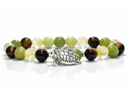 jade tigrisszem citrin karkoto teknos medallal 2356