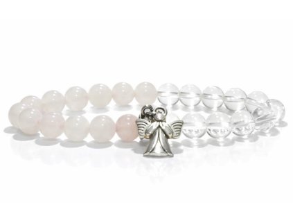 rozsakvarc hegyikristaly karkoto angyal medallal 2565