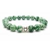 Bika horoszkópos zöld pettyes jáde ásvány karkötő 8720