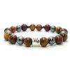 Skorpió csillagjegy Tigrisszem hematit jaspis ásvány karkötő 8724