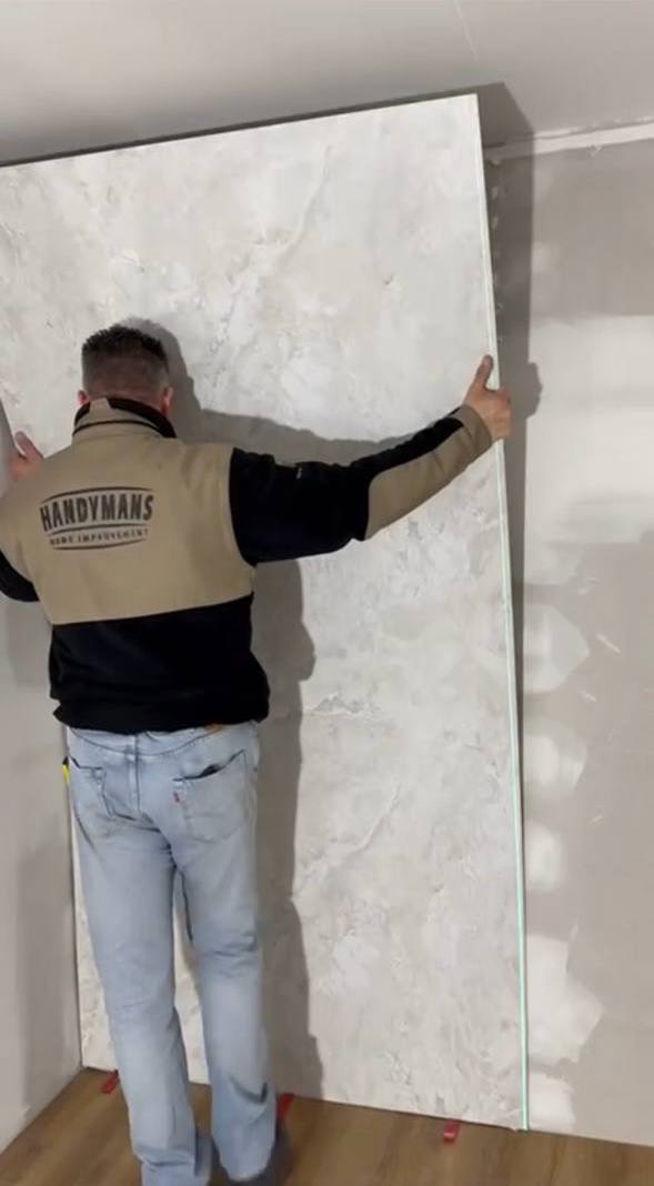 Installation von künstlichen Marmor-PVC-Paneelen (Marble Sheet)