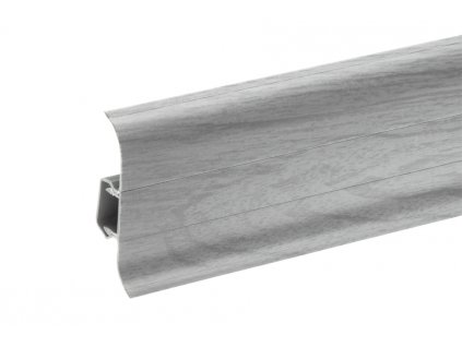 Cezar podlahová lišta plastová - PREMIUM - v = 59 mm - Light Grey Oak Matt - M078