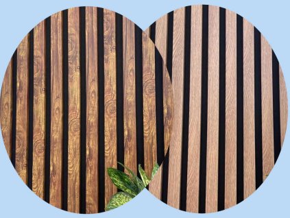 6646 2 akusticky lamelovy panel mdf prirodny hnedy s kruhovou strukturou 60x280 cm