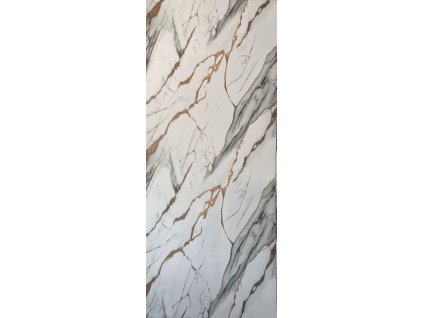 PVC Panel Mramor Biely Zlate Zily TVStena Luxus-AT-EUROPE