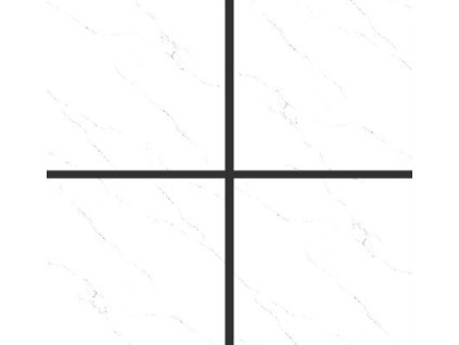 Porcelain tile 100×100 cm, matte, white marble with black veining – Aseman