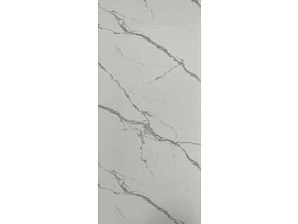 At-Europe: Minimalistický Biely Mramor PVC Panel (VZ-NEW-09). Lesklý povrch, najsvetlejšie žily