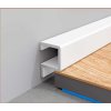 Aluminium ClipList cube skirting board 11x11 with connection capsules
