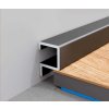 Aluminium ClipList cube skirting board 11x11 with connection capsules