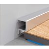 Aluminium ClipList cube skirting board 11x11 with connection capsules