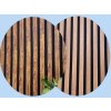 6646 2 akusticky lamelovy panel mdf prirodny hnedy s kruhovou strukturou 60x280 cm