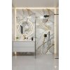 At-Europe: Akcentová stena v kúpeľni s panelom Royal Gold Marble. Odolný voči vlhkosti
