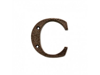 Písmeno C kovové 8cm Hnedé