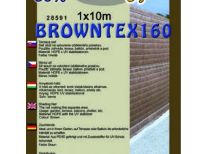 Sieť tieniaca Browntex 1x10m hnedá