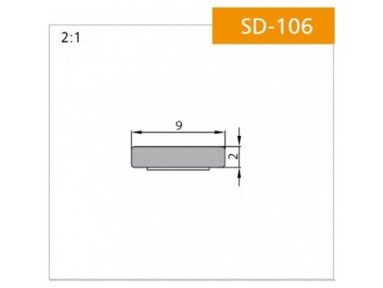 Tesnenie hnedé SD106 9x2mm 200m