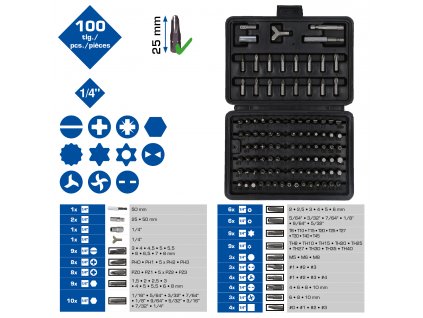 Briliant tools BT053100 Súprava bitov, 100-dielna