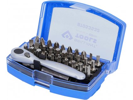 Briliant tools BT053532 Súprava bitov s prepínacím rapkáčom na bity, 32-dielna