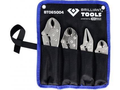 Briliant tools BT065004 Súprava zaisťovacích/škripcových klieští, 4-dielna