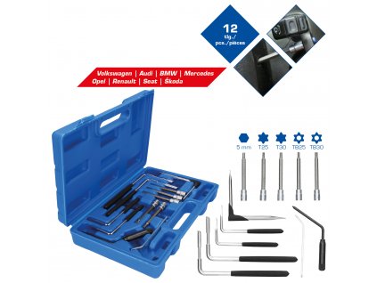 Briliant tools BT511150 Súprava na demontáž airbagov, 12-dielna