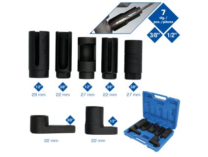 Briliant tools BT601020 Súprava nástrčkových kľúčov pre lambda sondu a senzory, 7-dielna