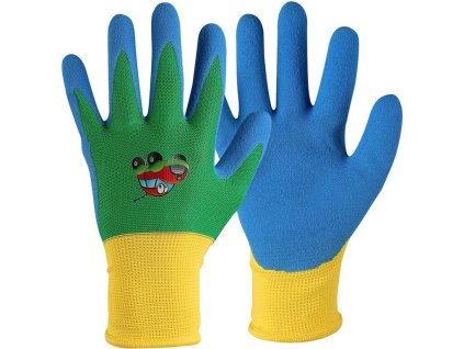 Rukavice CXS DRAGO, detské, máčané v nitrile, modré, veľ. 05